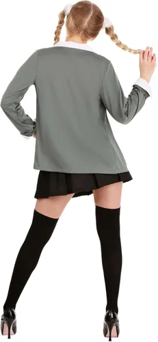 Vista 5 de Disfraz de estrella del pop milenario para mujer, disfraz de Halloween para adultos, colegiala