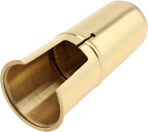 Vista 2 de Tapa protectora para boquilla de saxofón alto, tapa de boquilla de saxofón alto de viento de madera (dorado)