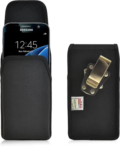 Vista 7 de Turtleback Funda compatible con Samsung Galaxy S10e A10e S7 Negro Vertical Cinturón Funda de Cuero con Clip Ejecutivo para Cinturón