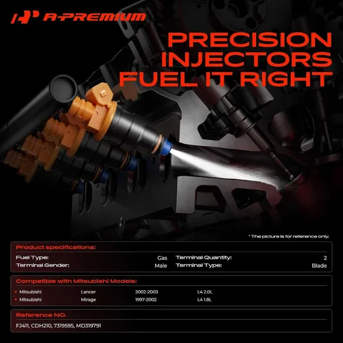 Vista 2 de Inyectores de combustible A-Premium compatibles con Mitsubishi