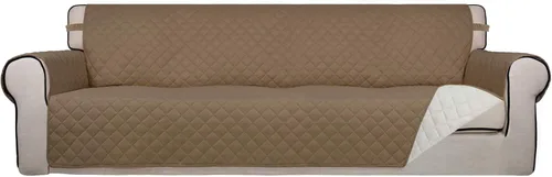 Vista 145 de PureFit - Funda de sofá acolchada reversible, protector de muebles impermeable, funda de sofá lavable con espuma antideslizante y correas elásticas