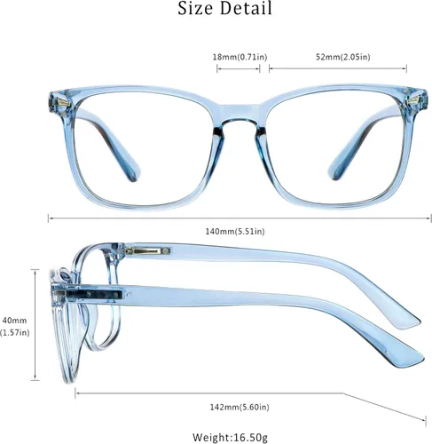 Vista 5 de LifeArt 2 pares de anteojos de bloqueo de luz azul con bisagra de resorte, anteojos para computadora, anteojos de juegos, gafas de TV para mujeres