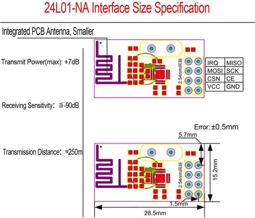 Vista 5 de Deegoo-FPV Nuevo módulo inalámbrico del transmisor-receptor del RF de 12pcs NRF24L01+2.4GHz