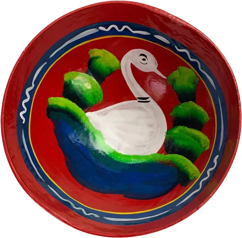 Vista 6 de Cuenco de calabaza Jicara pintado a mano para decoración - Hecho en Oaxaca, México