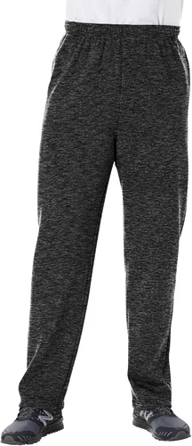 Vista 10 de KingSize - Pantalones de chándal para hombre grandes y altos de forro polar con parte inferior abierta Negro (0816)