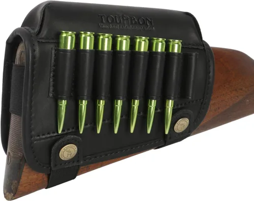 Vista 7 de Tourbon Apoyo de Mejilla de Cuero para Culata con Portacartuchos para Rifle