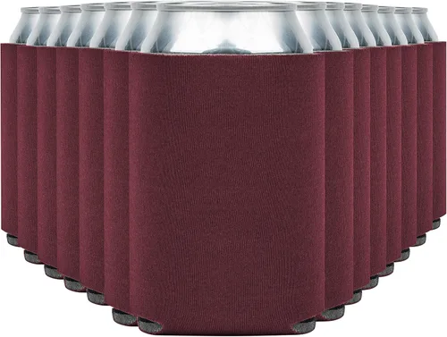 Vista 13 de Fundas enfriadoras de latas de cerveza en blanco (paquete de 14) fundas enfriadoras de latas de cerveza con aislamiento suave - Fundas negras lisas