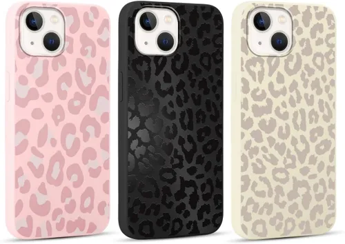Vista 33 de Paquete de 3 Lindas Fundas con Estampado de Guepardo para iPhone 7/8/SE 2020/SE 2022 de 4.7", Fundas de Diseño Estético de Leopardo de Silicona
