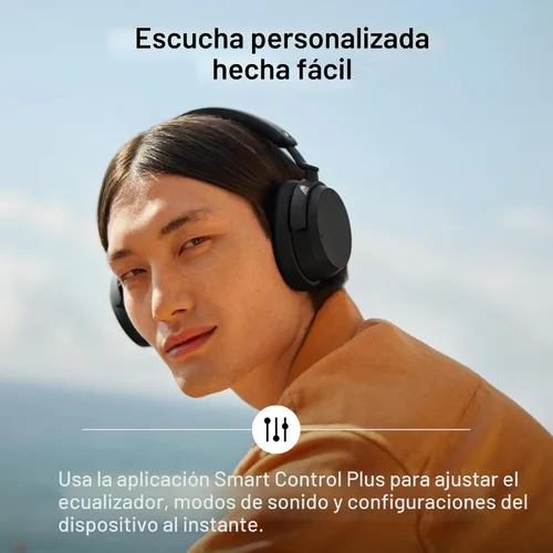 Vista 8 de Sennheiser ACCENTUM - Audífonos inalámbricos Bluetooth – Batería de 50 horas, audio, cancelación de ruido híbrida (ANC), comodidad durante todo
