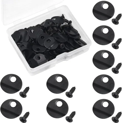 Vista 11 de MroMax 20 piezas de marcos de fotos, botones de giro, clips de plástico para marco de fotos con tornillos, piezas para colgar imágenes, fotos