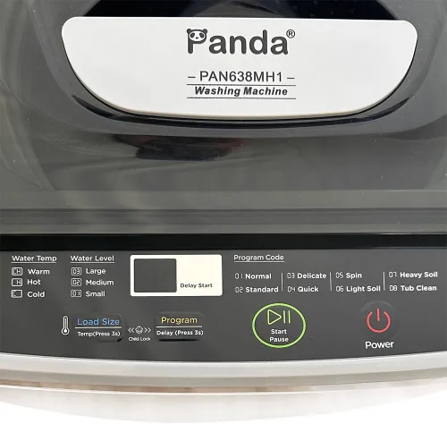 Vista 2 de Panda Lavadora portátil, lavadora compacta de carga superior de 1.38 pies cúbicos, totalmente automática con tambor de acero inoxidable y bomba