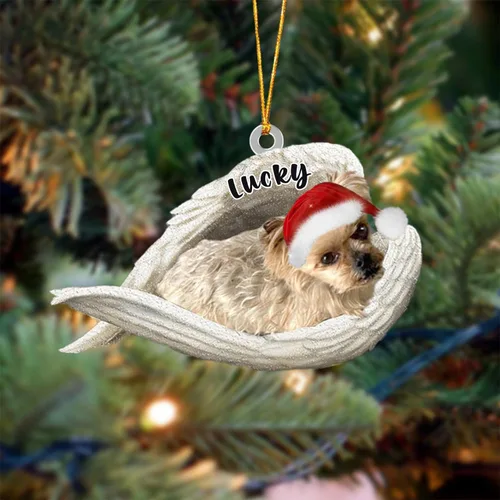 Vista 21 de Ángel durmiente de Afghan Hound para Navidad, adorno personalizado con el nombre del perro, adorno de Navidad personalizado para amantes de perros