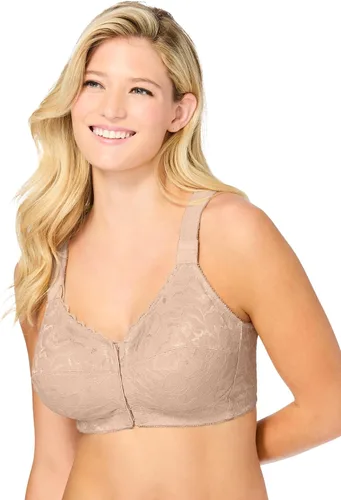 Vista 11 de Comfort Choice Sujetador de postura sin aros con cierre frontal de talla grande para mujer Negro