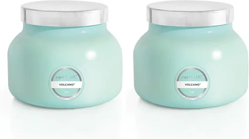 Vista 31 de Capri Blue Volcano Velas perfumadas – Velas en tarro de cristal de lujo para el hogar perfumadas con frutas tropicales y cítricos azucarados, mezcla