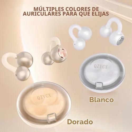 Vista 9 de Auriculares con clip de oreja abierta – Auriculares inalámbricos 5.4 con micrófono, 40 horas de reproducción, audio premium, efectos de iluminación