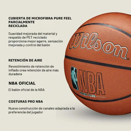 Vista 5 de Balones para baloncesto en interiores y exteriores Wilson NBA Forge Series