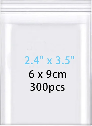 Vista 16 de newlng Mini bolsas de plástico de 1.6 x 2.4 pulgadas/1.6x2.4 in, 600 bolsas de joyería transparentes resellables, bolsa pequeña con cremallera