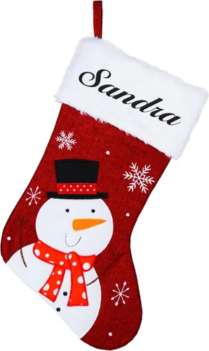 Vista 10 de Medias de Navidad personalizadas con nombre, 7 diseños, 6 fuentes, medias familiares personalizadas para Navidad, vacaciones y familia para Gnomo