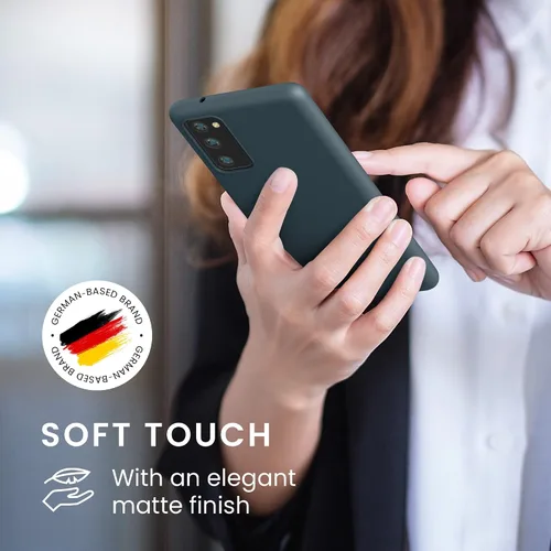 Vista 4 de kwmobile Funda compatible con Samsung Galaxy S20 FE - Funda protectora de silicona TPU suave y delgada - Pizarra oscura