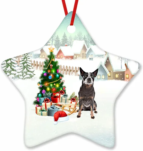 Vista 82 de Prezzy Airedale Terrier - Adorno para decoración de árbol de Navidad, regalos lindos para amantes de los perros, para familiares y amigos, nuevo