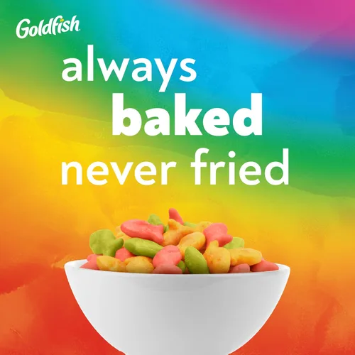 Vista 5 de Goldfish Colors Galletas de Queso Cheddar, Galletas de Aperitivo Horneadas, Bolsa de 6.6 oz (Paquete de 2)