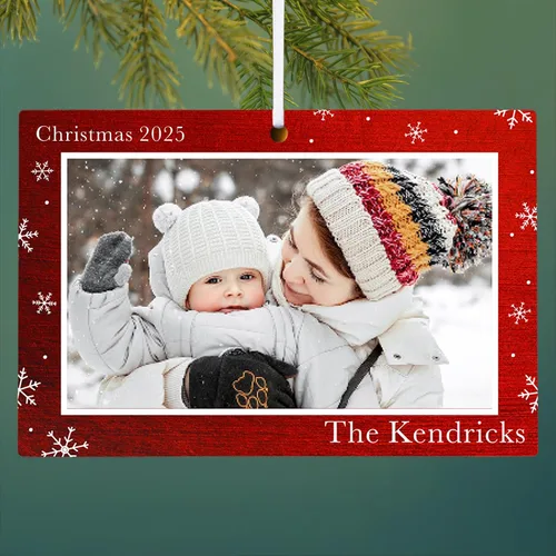 Vista 9 de Adorno de Navidad personalizado de Let's Make Memories - Sube tu foto - Adorno navideño conmemorativo 2025 para familia, pareja, amigo - Foto