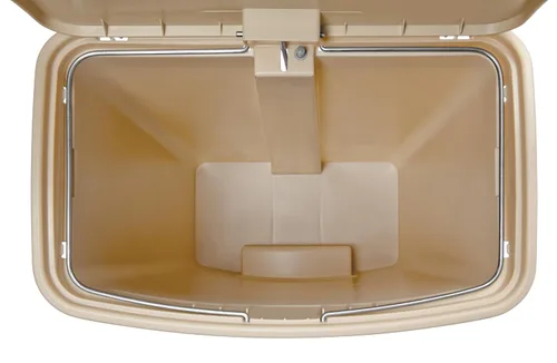 Vista 6 de Rubbermaid Commercial Products - Bote de basura STREAMLINE con pedal frontal/paso de plástico/basura/contenedor de 4 galones, color beige