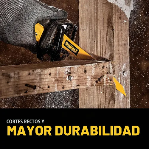 Vista 5 de DEWALT Hojas de sierra recíproca, bimetálicas, juego de 6 piezas (DW4896)