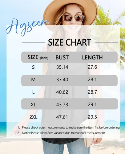 Vista 5 de AGSEEM Camisetas sin mangas de verano para mujer, ajuste holgado, plisado, cuello cuadrado, sin mangas, dobladillo curvado, fluido