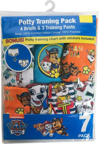 Vista 6 de Paw Patrol Boys' Toddler Potty Training Pants With Chase, Skye & More With Success Chart & Stickers Size 18, 2t, 3t, 4t