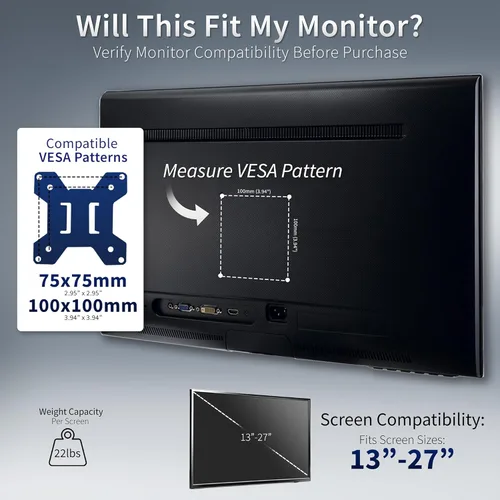 Vista 7 de VIVO STAND-V002F Soporte de escritorio independiente para monitores LED LCD dual de hasta 27 pulgadas, brazos totalmente ajustables de alta Negro