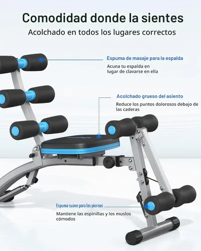 Vista 6 de MERACH Ab Machine, Adjustable Ab Trainer, Sit Up Exercise Equipment 300LBS