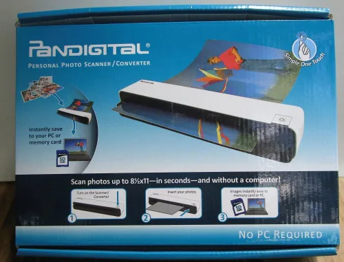 Vista 3 de Pandigital Photolink PanSCN06 - Escáner fotográfico de 8.5 x 11 pulgadas, color azul