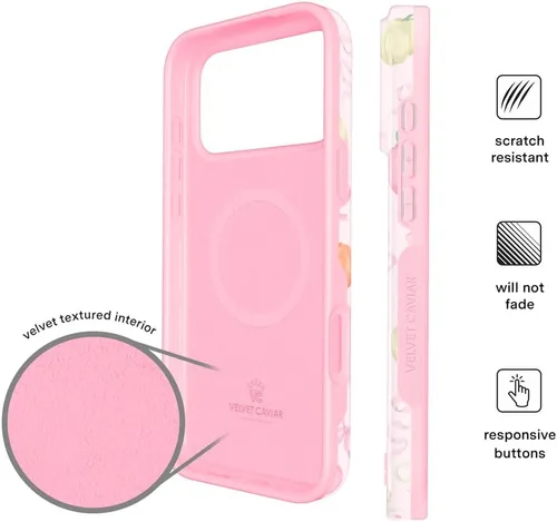 Vista 382 de VELVET CAVIAR Funda para iPhone 15, compatible con MagSafe, probada contra caídas de 10 pies, fundas protectoras de diseño, leopardo color rosa