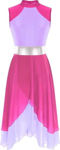 Vista 3 de vastwit Vestido de baile lírico sin mangas para mujer, túnica litúrgica, alabanza litúrgica, disfraz de baile