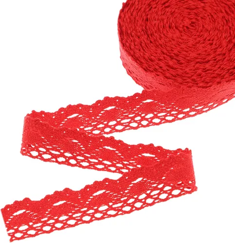 Vista 7 de Cinta de encaje beige de algodón de encaje de ganchillo de costura de encaje para envoltura de paquetes de regalo, suministros de álbumes de recortes