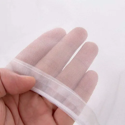 Vista 5 de Bolsas de lavandería de malla para prendas delicadas, bolsa de lavandería con cordón para lavadora antienredos - Blanco S