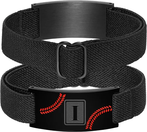 Vista 48 de Regalos de béisbol para niños y hombres, entrenador, equipo, niños, jugador, inicial, con letra A-Z, pulseras de béisbol, regalos de fiesta
