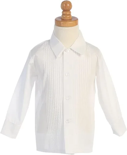 Vista 2 de Camisas de esmoquin para niños Camisa de esmoquin para niños Camisas formales blancas para niños Camisas formales de esmoquin hechas en Estados