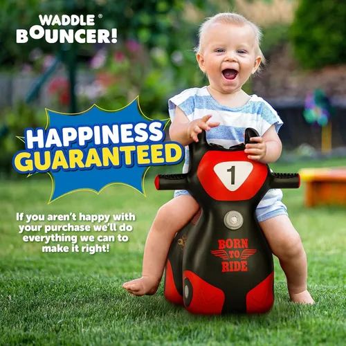 Vista 7 de Waddle Bouncy Hopper Patinete Juguete Inflable de Salto, Para Interiores y Exteriores para Niños Pequeños y Niños, Niños y Niñas de 2 Años