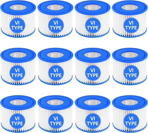 Vista 7 de Cartucho de filtro para bañera de hidromasaje tamaño VI compatible con Lay-Z-Spa, Coleman SaluSpa 90352E 58323, paquete de 6