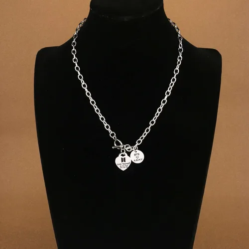 Vista 2 de ARETIS Kpop Bangtan - Collar para niños Be the best J-HOPE JIMIN JIN JK RM SUGA V Collar Bangtan Boys Lover Jewelry Gift for Bangtan Boys Fans Be