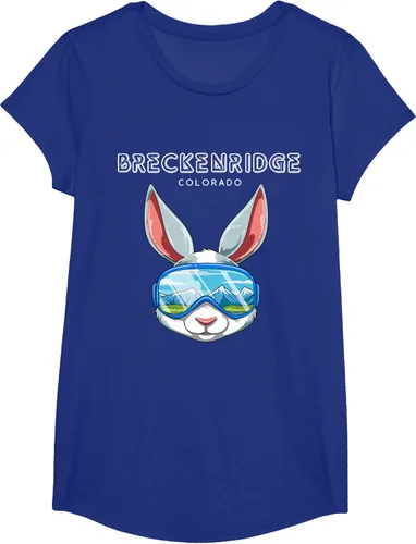 Vista 25 de Breckenridge Colorado USA - Camiseta de esquí y snowboard de conejo, Negro, S