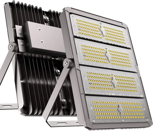 Vista 10 de Luz de inundación LED de 200 W para exteriores, 30000 lm, luz de estadio LED con fotocélula del anochecer al amanecer, IP65 AC100-277V iluminación