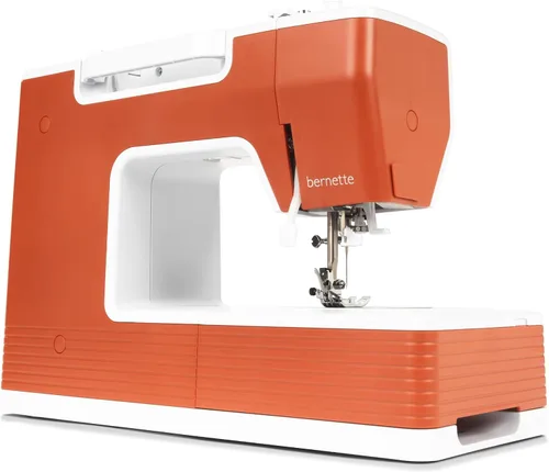 Vista 4 de Bernette Máquina de coser portátil B05 Crafter 30 puntadas, 6 pies prensatelas, luz LED Acolchado y bordado de alta resistencia Puntada