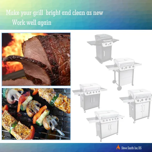 Vista 5 de Placas de calor para parrilla Charbroil, se adapta a 2 quemadores 463673519 463673017 y 4 quemadores 463347017 463376017P1 y 5 quemadores 463275517