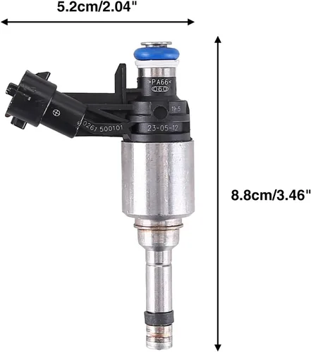 Vista 3 de Juego de 4 inyectores de combustible compatibles con Hyundai Accent Veloster Kia Rio Soul 2012-2017, inyector de combustible no turbo, inyector
