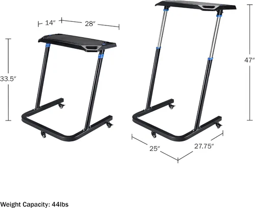 Vista 7 de RAD Cycle Products Escritorio de entrenamiento de bicicleta ajustable, estación de trabajo portátil, escritorio de pie