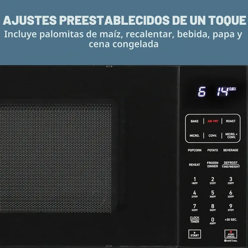 Vista 8 de West Bend Horno de convección de microondas 3 en 1 con freidora de aire de 1000 vatios con 10 niveles de potencia y 12 ajustes preestablecidos
