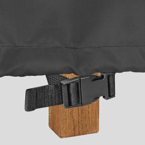 Vista 6 de Funda para Mesa de Café de Patio, Impermeable Rectangular Pequeña Funda para Mesa Auxiliar para Muebles de Exterior 36L x 22A x 18Al pulgadas, Negro